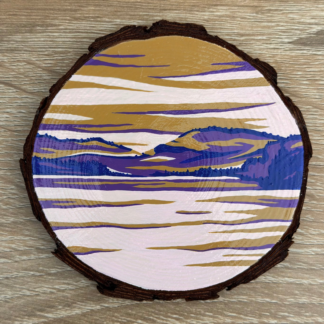 Hand Painted Scenic Wooden Coaster