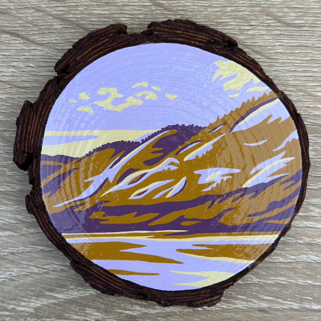 Hand Painted Scenic Wooden Coaster