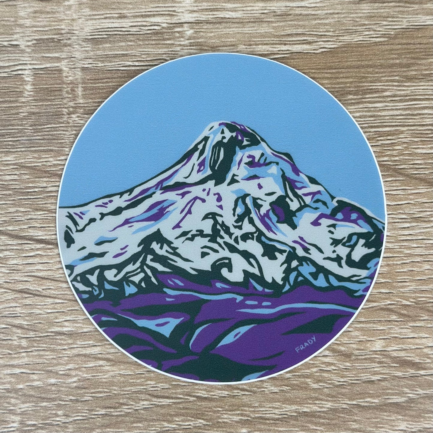 Mt Hood Circle Sticker