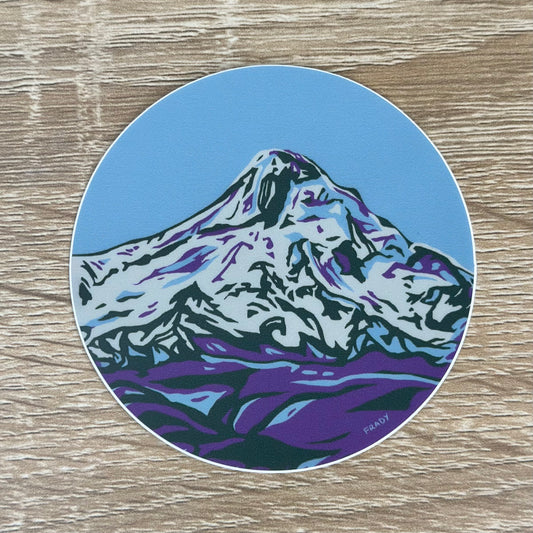 Mt Hood Circle Sticker
