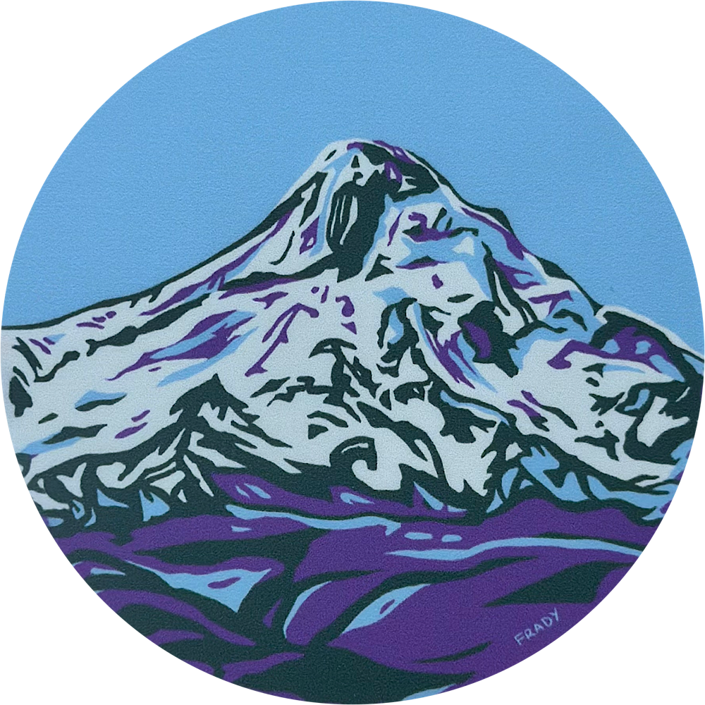 Mt Hood Circle Sticker