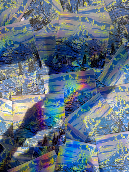 Mt Hood Holographic Sticker
