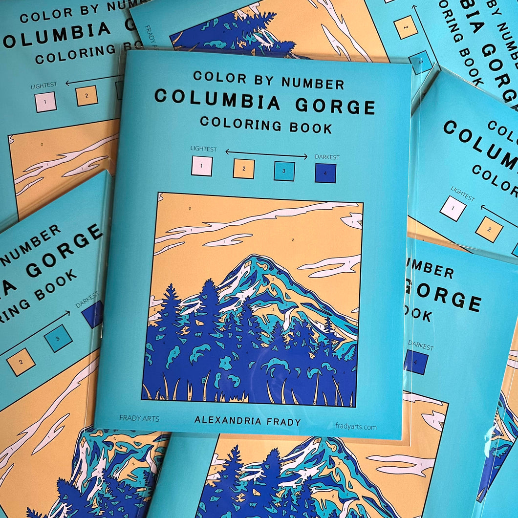 Columbia Gorge Color By Number - Coloring Book