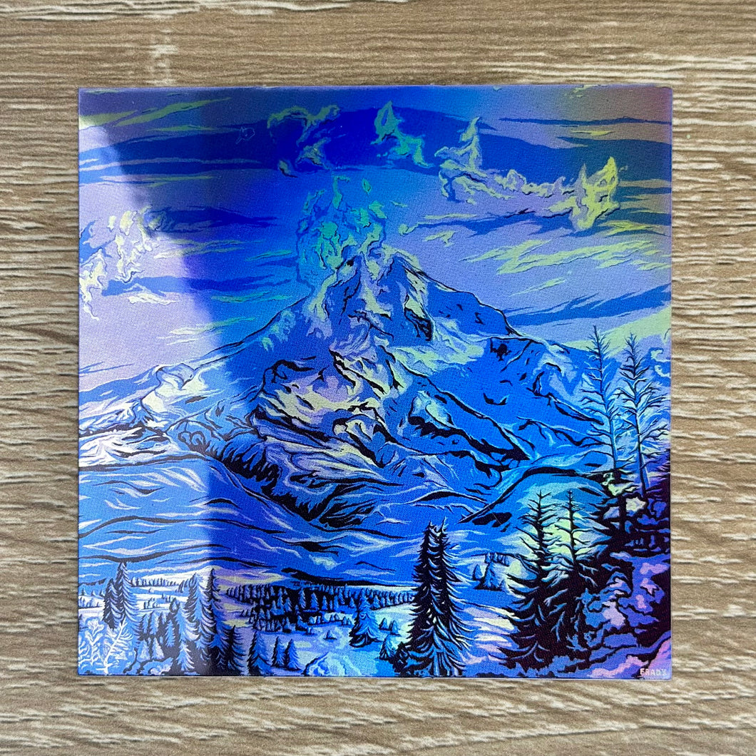 Mt Hood Holographic Sticker