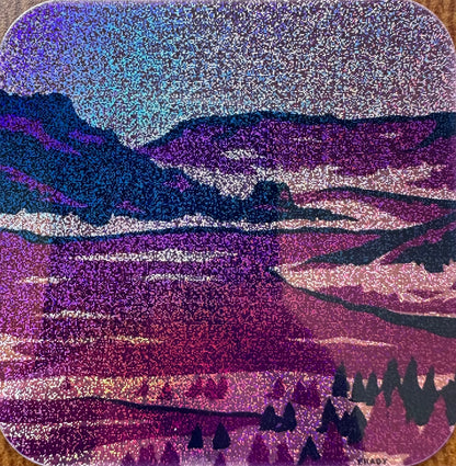 Sparkly Purple Scenic Sticker