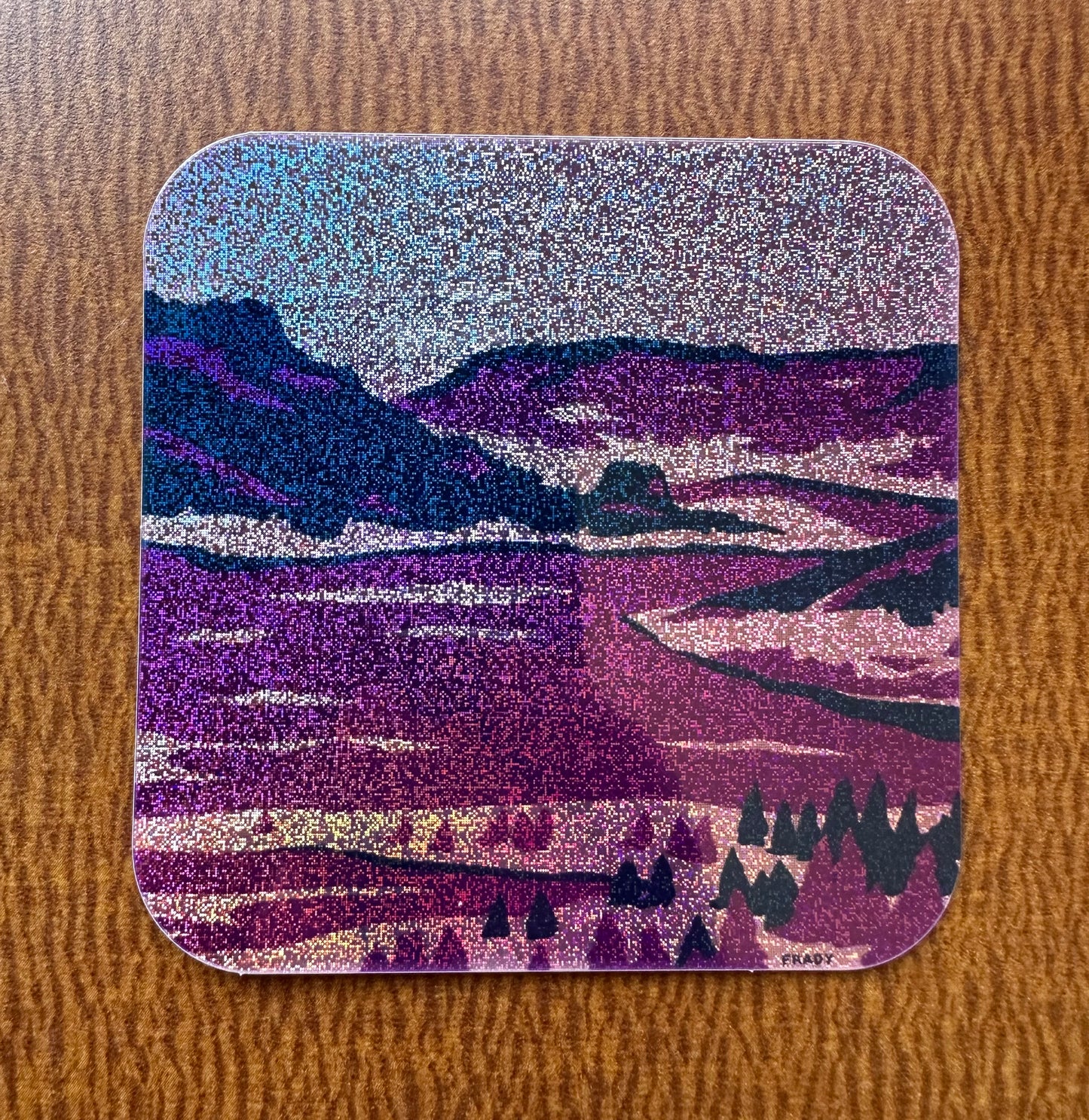 Sparkly Purple Scenic Sticker