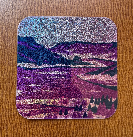 Sparkly Purple Scenic Sticker