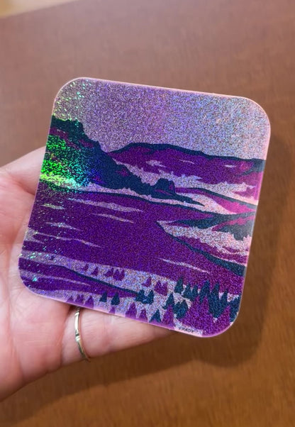 Sparkly Purple Scenic Sticker