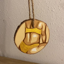 Load and play video in Gallery viewer, Hand Painted Nude Wooden Ornament
