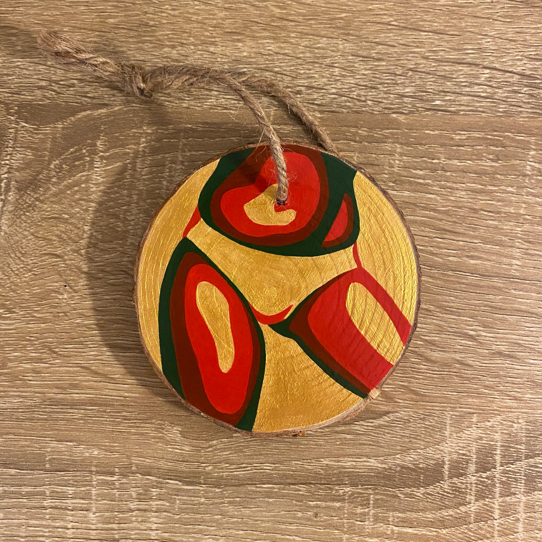 Hand Painted Nude Wooden Ornament