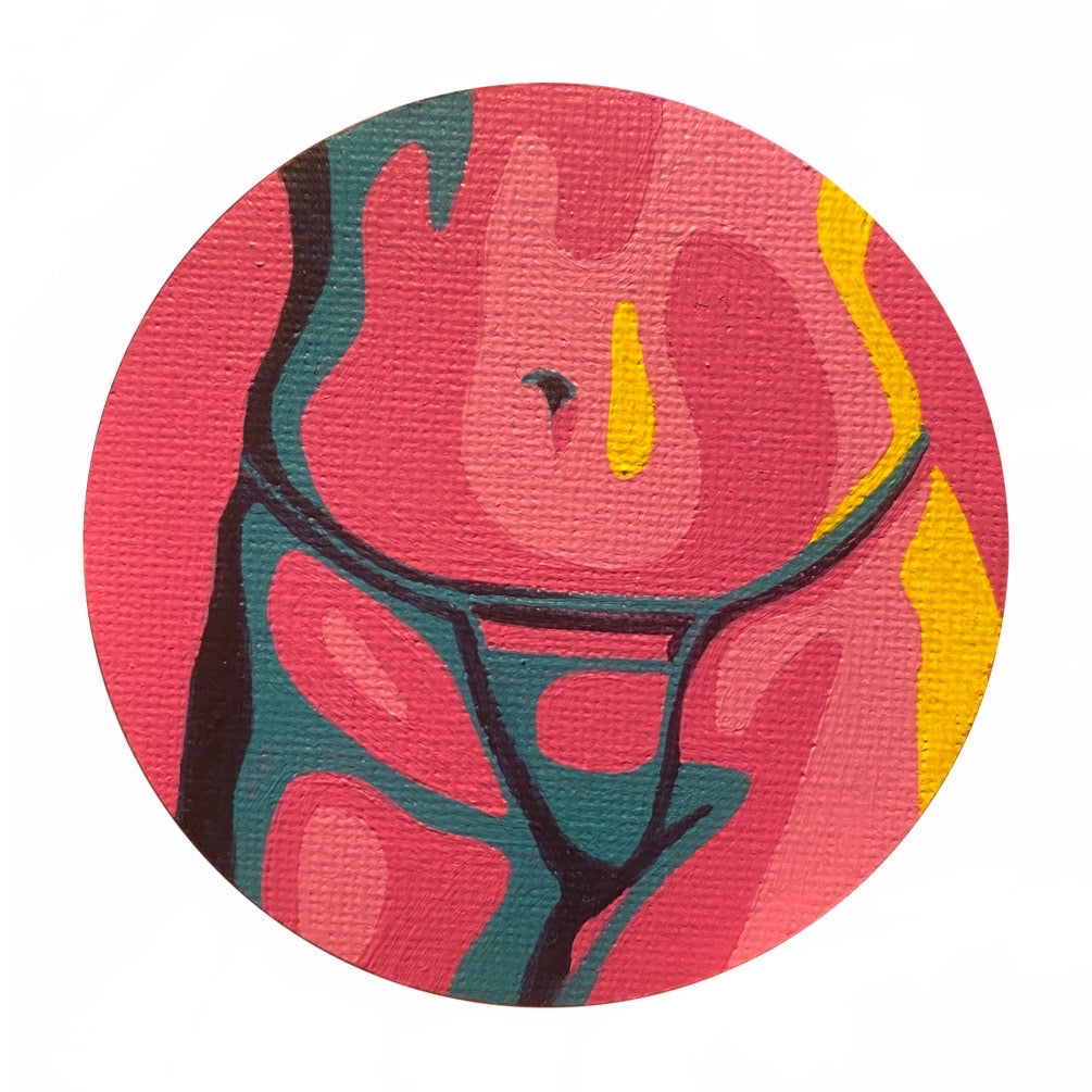 Hand Painted Nude Magnet